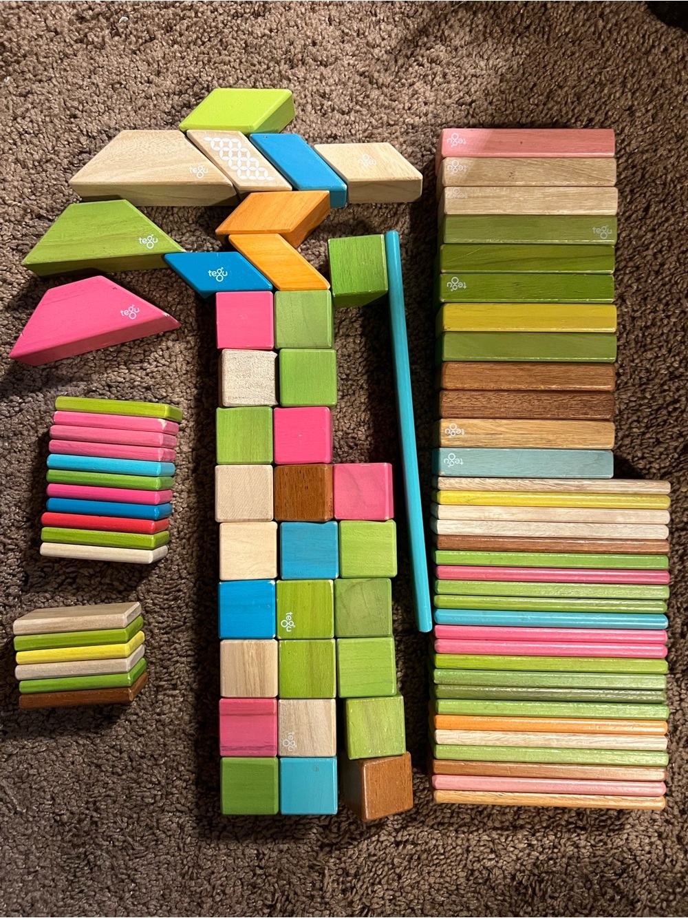 TEGU Wooden Magnetic Building Blocks Set - Multicolor Creative Kids Toy